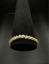 14k yellow gold tennis bracelet 5cttw in diamonds