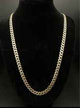 14k gold diamond cut Cuban link chain