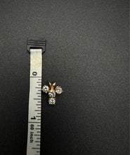 14k Gold Y pendant w 4 15pt Diamonds