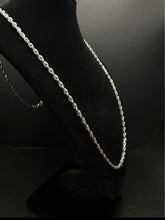 10k white gold rope chain