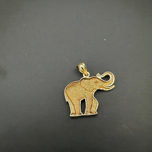 10k yellow gold elephant pendant