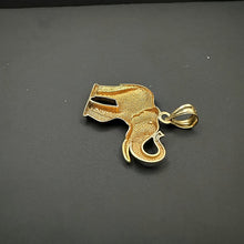 10k yellow gold elephant pendant