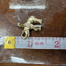 10k yellow gold elephant pendant