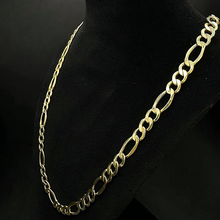 10k yellow gold figaro link chain
