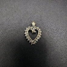 10k gold heart pendant w czs
