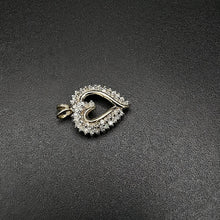 10k yellow gold heart pendant w diamond