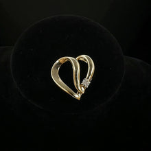 10K gold heart w diamond