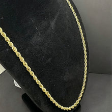 10k yellow gold rope chain, 24