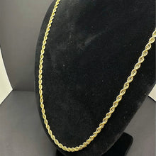10k yellow gold rope chain, 24