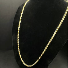 10k yellow gold rope chain, 24