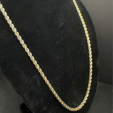 10k yellow gold rope chain, 24