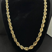 10k yellow gold rope chain, 24