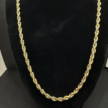 10k yellow gold rope chain, 24