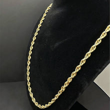 10k yellow gold rope chain, 24