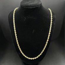 10k yellow gold rope chain, 24