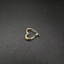10k rose gold heart pendant w diamond