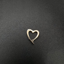 10k rose gold heart pendant w diamond