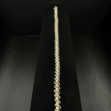 10k yellow gold tennis bracelet w dia