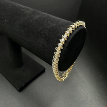 10k yellow gold tennis bracelet w dia