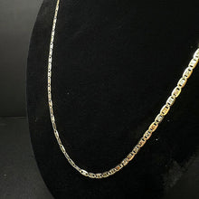 10k tri- colored diamon d cut link chain