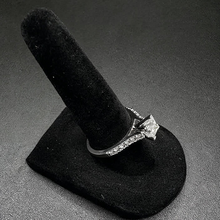 18K white gold engagement ring w 67 pt princess cut diamond