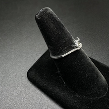 10k white gold ring w 2 brilliant cut diamonds