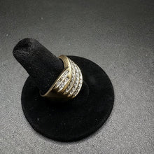 10k yellow gold diamond encrusted ring