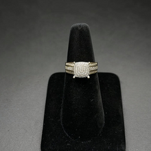 10k yellow gold square diamond ring