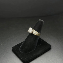 10k yellow gold square diamond ring