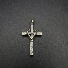 10k yellow gold cross w diamonds