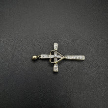 10k yellow gold cross w diamonds