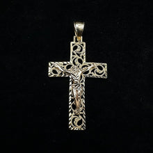 10k yellow gold cross w Jesus on front