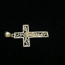10k yellow gold cross w Jesus on front