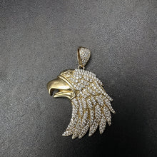 10k yellow gold eagle pendant w diamonds