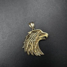 10k yellow gold eagle pendant w diamonds