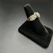 10k gold diamond halo wedding set