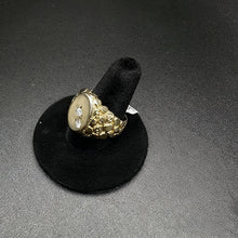 10k yellow gold mens ring w diamonds