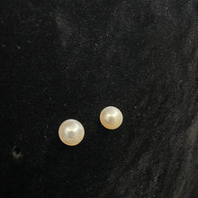 10k yellow gold stud pearl earrings