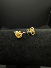 14k gold love knot stud earrings