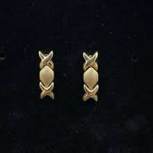14k gold dangling XOX stud earrings