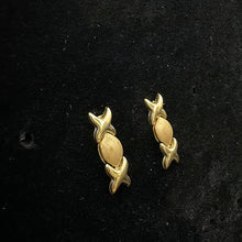 14k gold dangling XOX stud earrings