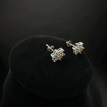 14k gold choclate 1.2ct diamond flower stud earrings