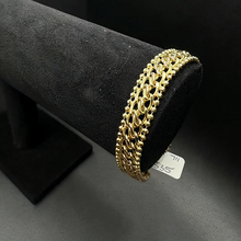 14k yellow gold double circle of life bracelet