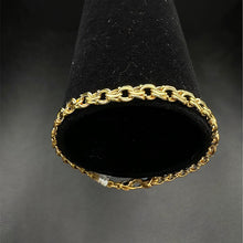 14k gold double link bracelet