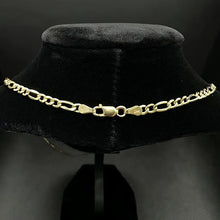 14k yellow gold figaro link chain