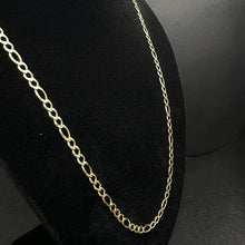 14k yellow gold figaro link chain