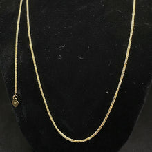 14k gold box link adjustable chain