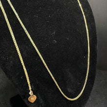 14k gold box link adjustable chain