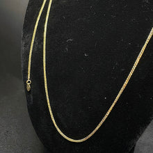 14k gold box link adjustable chain