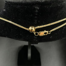 14k gold box link adjustable chain
